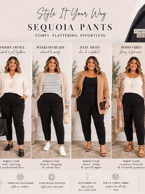 🌳 Sequoia Black Tapered Pull-On Ankle Pants ❤️‍🔥